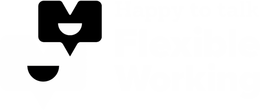 Happy to talk flexible working logo